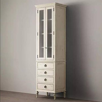 Customized American bathroom cabinet bathroom side cabinet side cabinet side cabinet bathroom locker European-style solid wood cabinet