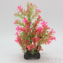 Emulated water grass fish tank water family world flower and grass plant fake plastic in rear view grass-in-view pendulum piece package