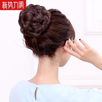 Wig Female disc hair device headdress Real hair bag half meatball hair wig bag hair accessories Bud head flower wig bun hair ring