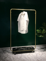 Denmark YUJIA marble coat rack ins Nordic style simple modern light luxury clothing store display rack with wheels