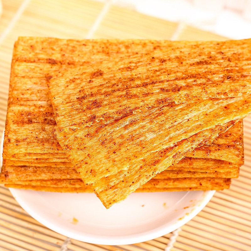 池珊珊香辣片辣条麻辣片硬的干的辣干亲嘴片46克20袋80后休闲零食_7折