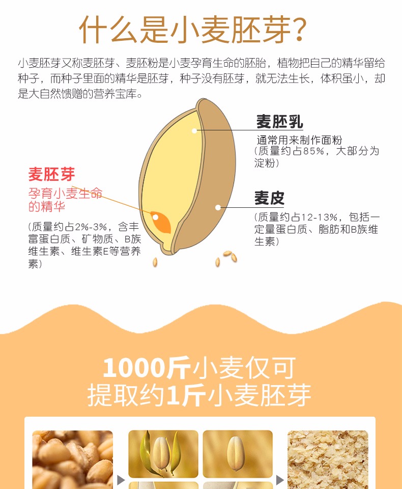 精力沛五谷胚芽燕麦片青稞小麦胚芽黑麦荞麦早餐谷物杂粮麦片980g