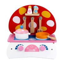New emulation wooded small kitchen Mushroom Hearth girls over home Toys cooking Cooking Kitchen Toys
