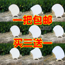 Blank fan Japanese pure white white hand-painted fan Palace fan round Japanese fan and wind fan