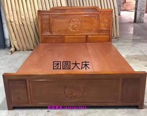 Mahogany reunion wedding bed pineapple orchwood retro double draw solid wood bed mahogany furniture 1 8 meters 1 5 meters Special