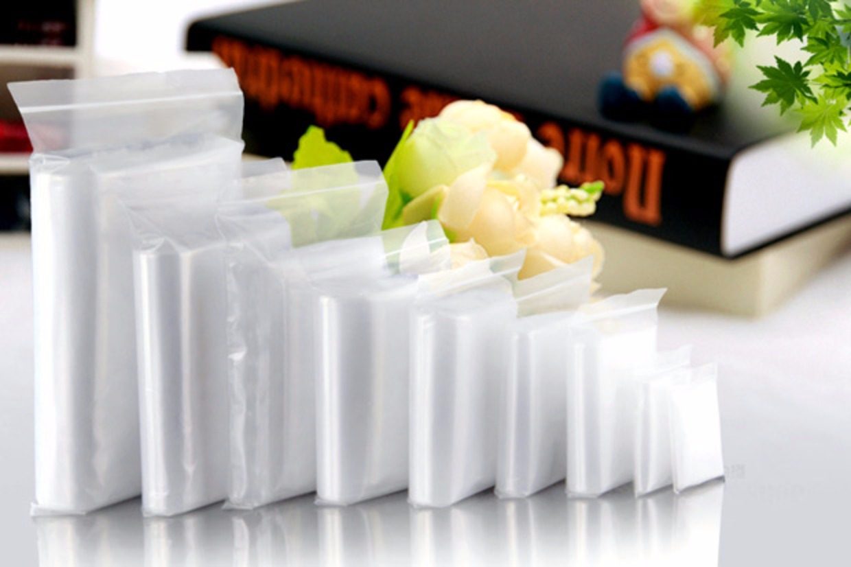 2号加厚透明袋子密封食品塑封口袋自封袋塑料pe6*8小号100只批发