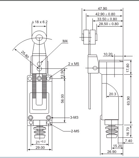 昌得1开1闭路限动开关微动限位行程开关自复位车床数控me tz-8108
