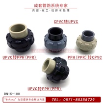 Chlorinated polyvinyl chloride CPVC to UPVC to PPH to PPR live connection by order adapter PVC-C conversion head