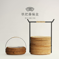 Vietnam rattan tea jar Puer tea cake seven-piece cake tube tea warehouse large packaging tea bucket storage tea box