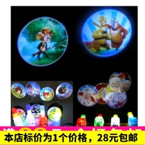 Cartoon Pattern Projection Finger Lamp Luminous LED projection lamp Ring Light Childrens Toy Ground Stall Heat Sale Batch