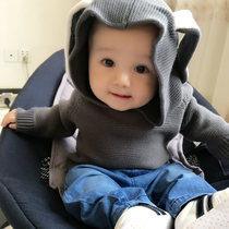 Mommy kiss Beilele baby sweaters girl boy boy boy baby sweater with high collar and thickened thickened undershirt