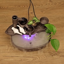 Japanese-style ceramic home decoration landscape creative lucky office living room fish tank humidifier circulating water ornaments