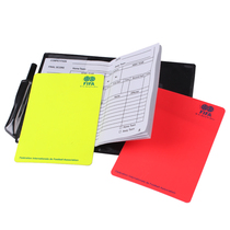 High End Football Red Yellow Card Referee Red Yellow Card With Leather Set Pencil Referee Special Red Yellow Card Thickened Type
