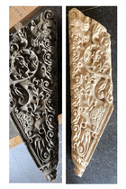 Dongyang wood carving solid wood Thai Thai Western flower cow leg oblique support net red tavern decoration materials