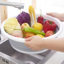 Outdoor silicone portable folding basin in distribution center
