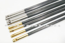 Six or seven mm rotating copper head diabolo stick straight hole steel head carbon rod inelastic non-handle natural color carbon rod