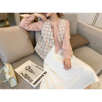 Ron original asymmetrical houndstooth vest vest jacket early autumn 2020 new wild wear t