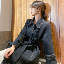 Ron double-sided wool coat womens long winter thickened 2019 new popular small wool coat T