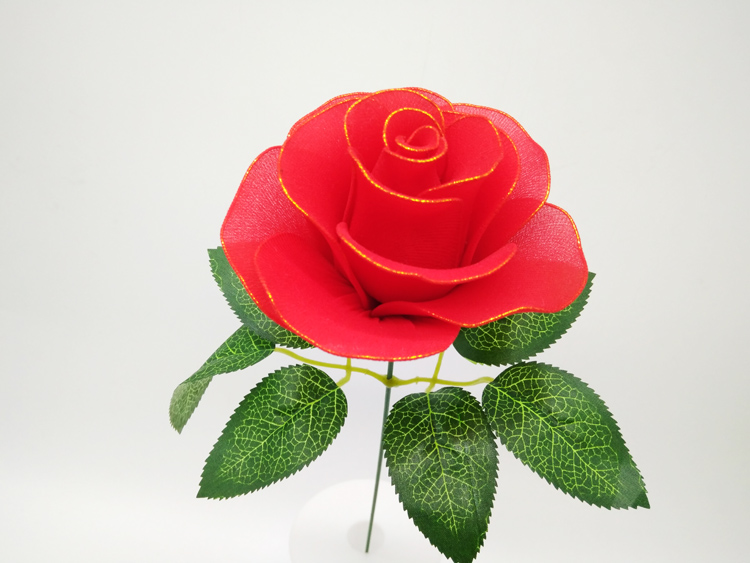 优质丝袜花材料/丝网花玫瑰花材料 高档仿真 玫瑰花叶 玫瑰叶