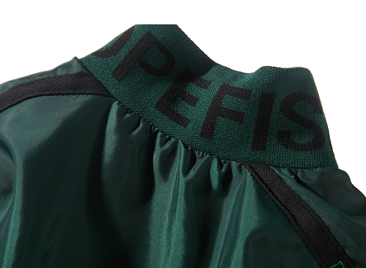 a430-p145 dope fish刺绣暗绿色立领夹克外套男