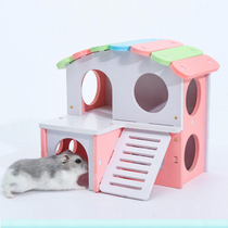 zoog hamster nest color top villa assembly Golden Bear House hamster toy wooden house sleeping nest