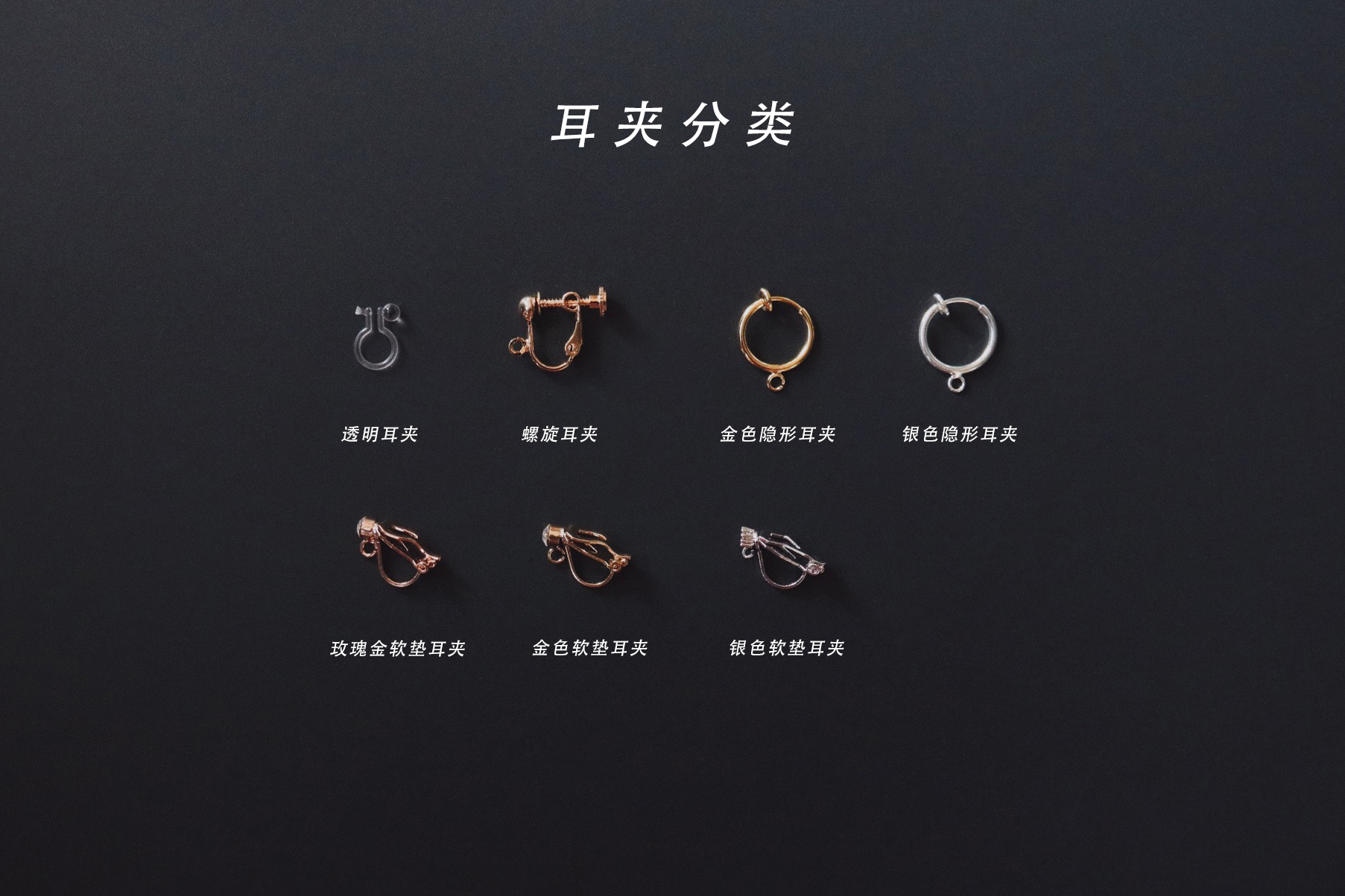 耳钉耳夹配件 银耳塞/透明耳塞/隐形耳夹/软垫/耳勾