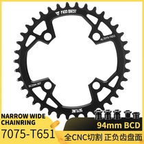 PASS QUEST 94BCD positive and negative teeth single disc disc nx gx x1 1400 disc 7075 40T titanium plated