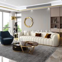 Light luxury leather sofa simple modern small apartment living room creative first layer cowhide post-modern three-person leather sofa sofa