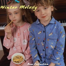 2021 Little Black Toys Little Black Toys Home Girl Children Pure Cotton Pyjamas Little Black Toni Children Sleepwear Long Sleeve Suit