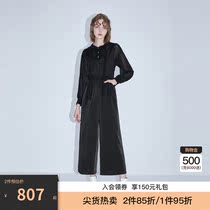 missCOCOON2021 Spring and Autumn new womens loose straps straight wide legs thin high waist jumpsuit women
