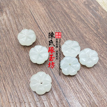 And Tian Yuqing white jade petal jade matching pearl DIY handmade accessories Pumpkin Beads Handstring Necklace Accessories Jade Clasp