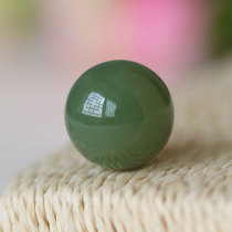 Natural yellow mouth material Hetian jade beads 6 10 18mm Wenplay round jade beads DIY necklace bracelet treasure accessories