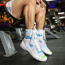 Baton Boxing Scattered Shoes Fitness men and women High Help Fighting Wrestling Boots Comprehensive Training Shoes Shunfeng