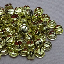 Tai chi double ring bell plated with golden bell rings handmade DIY straight round bell Christmas Decorative Bell Accessories