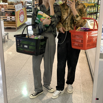 yesroom22 spring new Korean version of retro high waist BF neutral thin Torre pants pants casual pants