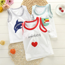 20 Han Edition Pure Cotton Children Summer New Pint Boy Sleeveless Full Cotton Blouse Girl Cartoon Vest T-shirt Undershirt