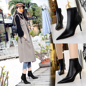 8788-2 the European and American fashion contracted wind thin boots thin and sexy high-heeled tines nightclub show thin