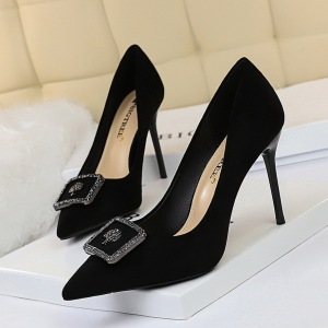 825-9 European and American wind sexy show thin thin high heels for women's shoes with high heels suede shallow mou