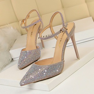 86-23 han edition style banquet high with fine with shallow mouth pointed hollow out colorful bright diamond one word wi