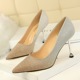 0755-1 han edition style high heel with shallow pointed mouth shining color gradient color matching single shoe heels for women's shoes