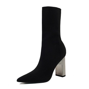 3128-2 in Europe and the wind a short tube with sexy female boots with metal thick with high nightclub show thin pointed