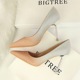 1716-9 han edition style high heel with shallow mouth pointed spell color bright color gradient sexy show thin women's shoes