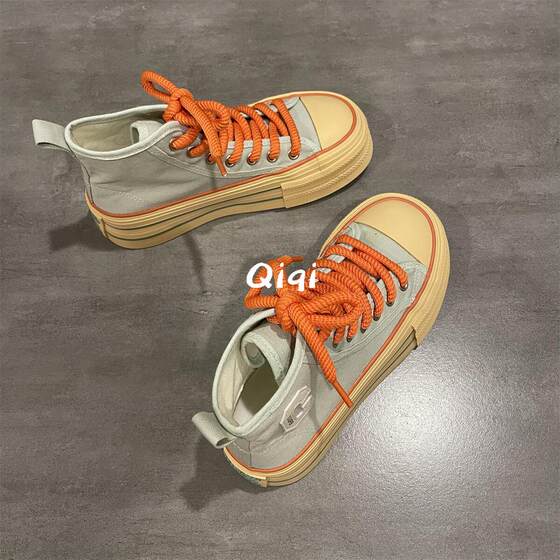 Qiqi Master Shoes for Women 2023 Summer Dopamine Wear High-Top Canvas Shoes The Womendox Decone Dversatile Board Shoes Qiqi Master Shoes for Women 2023 Summer Dopamine Wear High-Top Canvas Shoes The Womendox Decone Dversatile Board Shoes