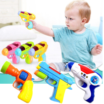Children 1-2-3 years old children mini projection electric gun sound and light boy toy gun resistant to fall baby revolver