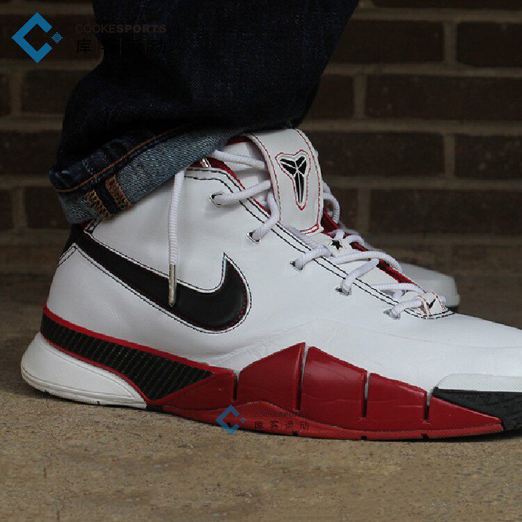 库客nike zoom kobe 科比zk1白红元年复刻实战篮球鞋 aq2728-102