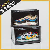 SupBro transparent shoe box side opening without voice-activated luminous AJ sneakers anti-oxidation dust tide acrylic collection shoe cabinet