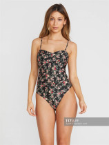 VOLCOM Surf SWIMSUIT Bikini BUDS 4 LIFE 1 PIECE SWIMSUIT - BLACK