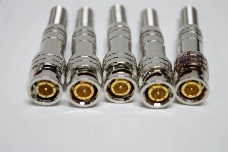 视频线接头bnc头镀金纯铜监控线接头q9头bnc接头 需焊接