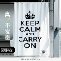 Mermaeva mildew proof waterproof thick bathroom curtain toilet partition curtain winter warm Nordic World War II poster shower curtain