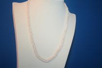 Old natural handmade 5-strand short pearl necklace circumference about 52cm